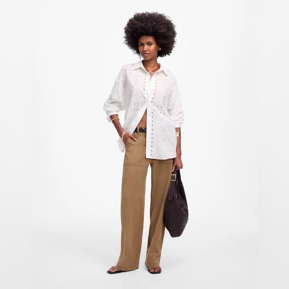 Madewell Low Slung Baggy Utility Pants in Faded Birch Tan Brown Size 26
